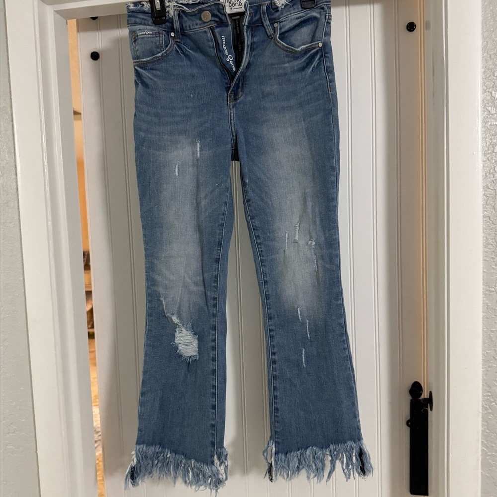 Women's Distressed Blue Jeans